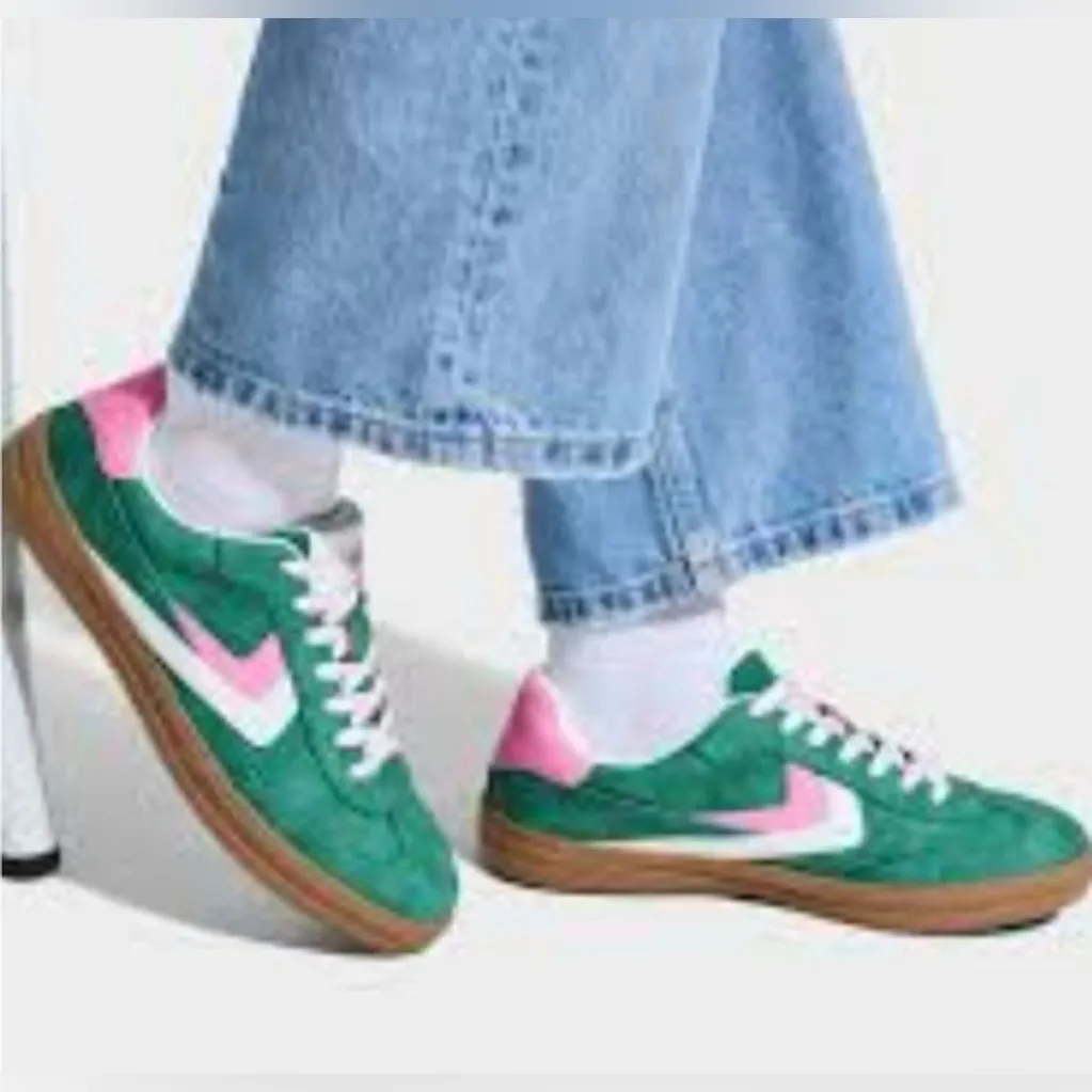 DOLCE VITA Sybela Low Top Lace Up Comfortable Sneaker Size 10 Green - Image 3