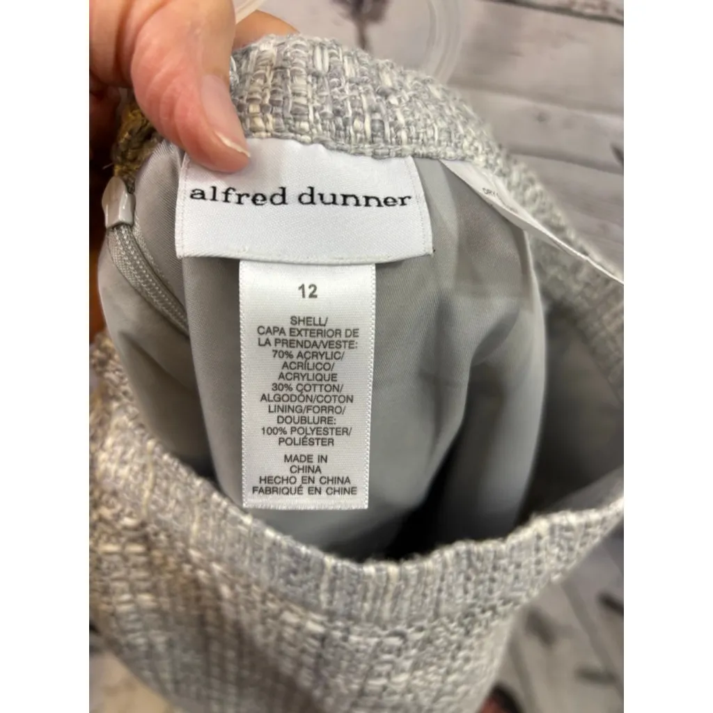 Women's Alfred Dunner Pantsuit Gray White Size 14 - Image 5