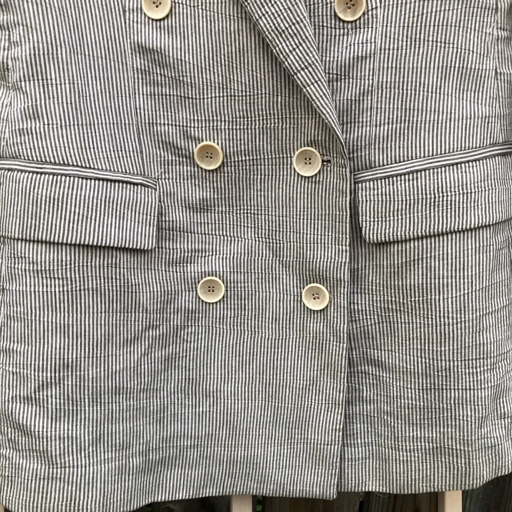 ZARA stripe blazer double breasted detail button blazer S - Image 6