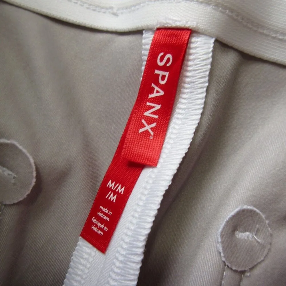 NWT SPANX 20479Q Cropped Wide Leg in White Pull-on Shaping Pants M Petite - Image 4