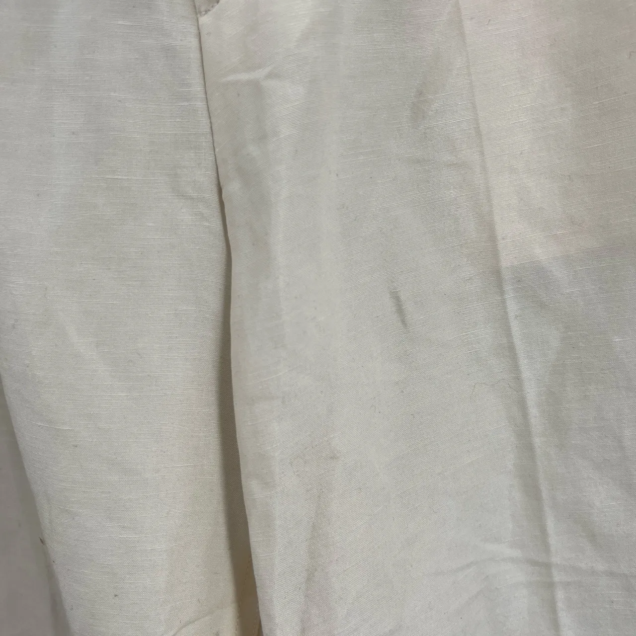 Ralph Lauren Purple Label Jamie Pants Cream Linen Silk Shimmer Wide Leg Approx 8 White - Image 3