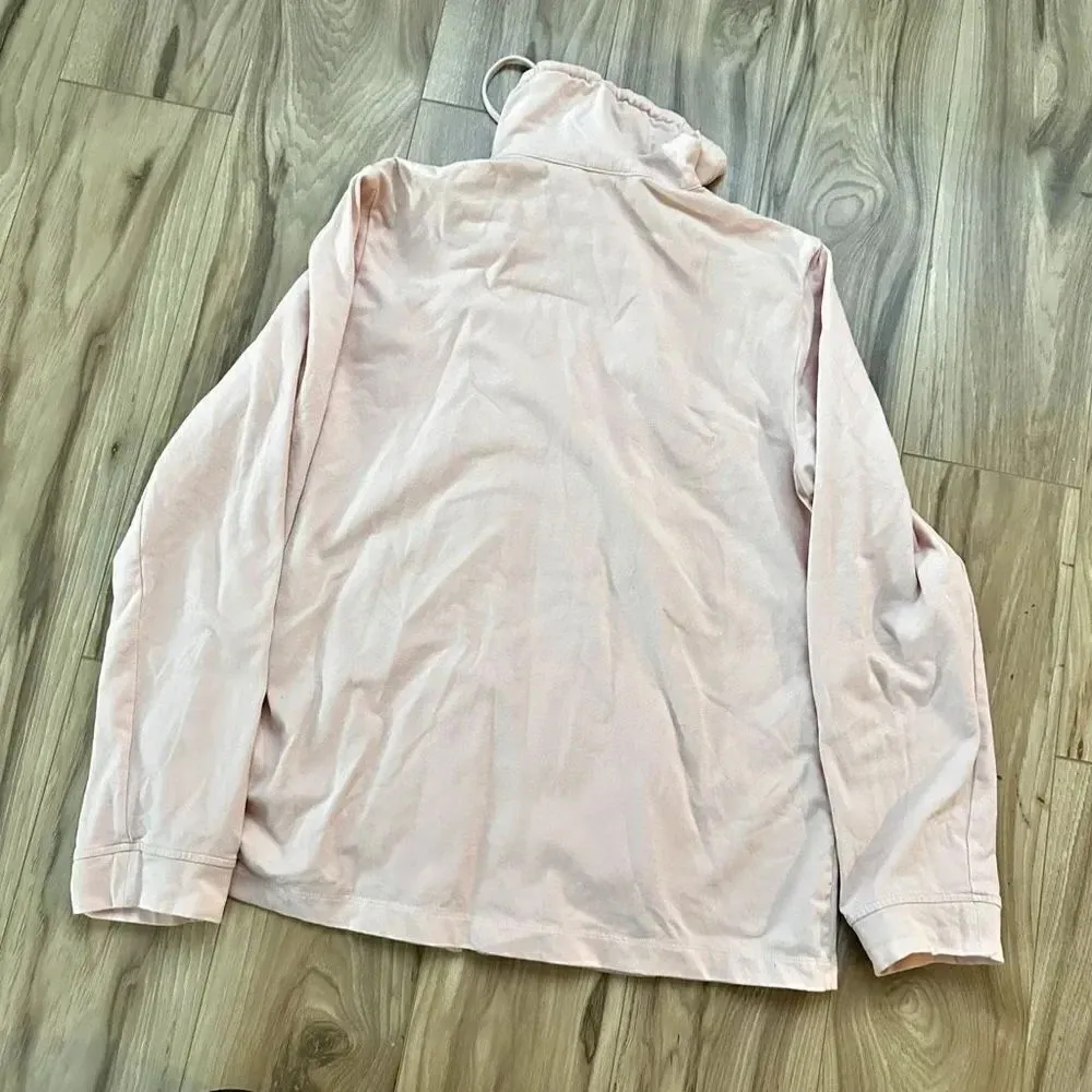 ZENERGY BY CHICO’S | Blush Pink Clear Sequin Zip Up Track Jacket | Size 2 Large - Image 8