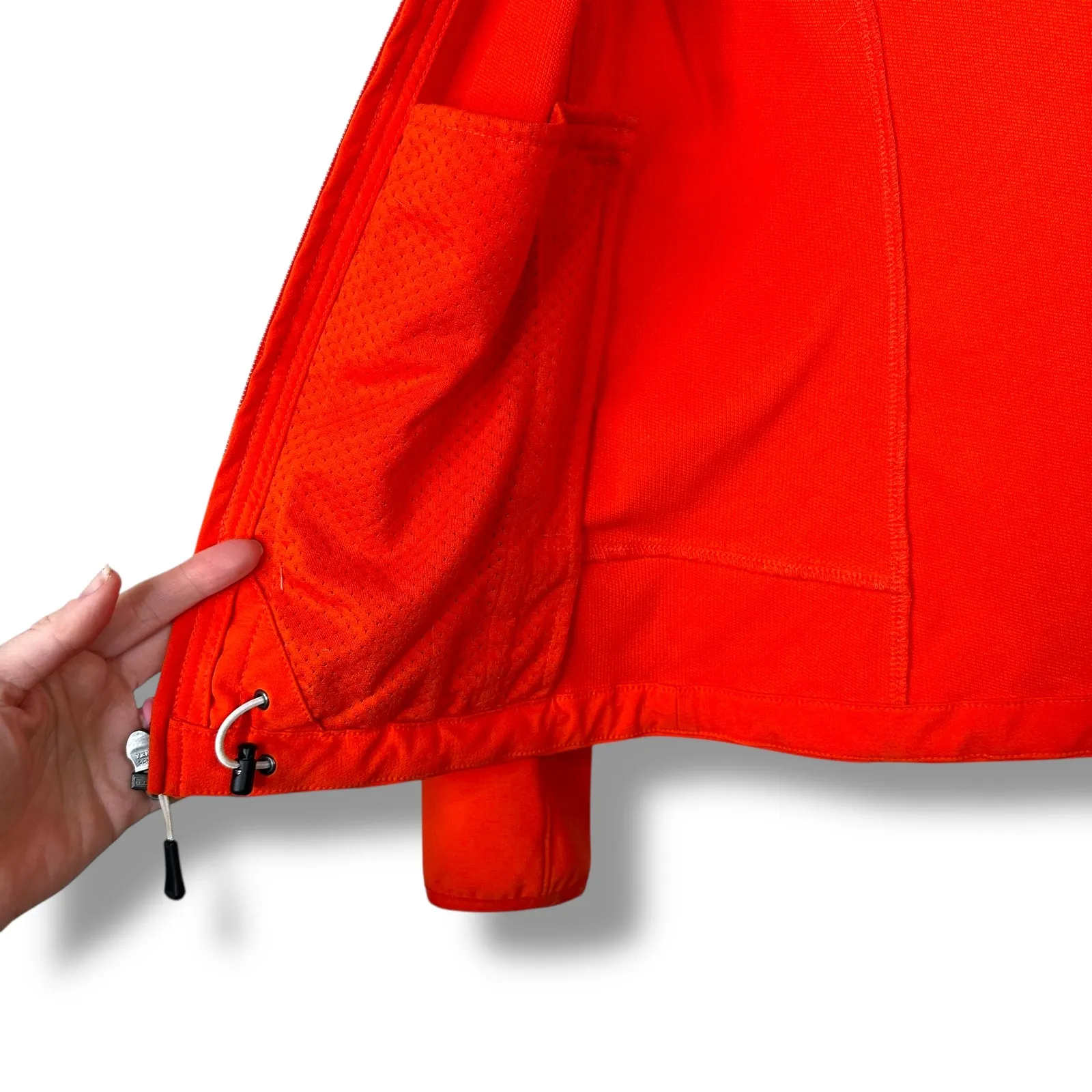 The North Face Fire Brick Red Nimble Hoodie Softshell Water Repellent Zip Jacket - Image 8