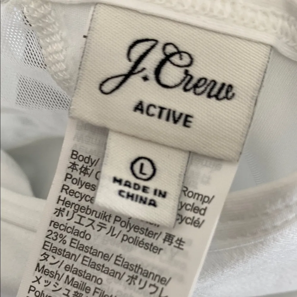 New J Crew Active CloudStretch Half-zip Sports Dress For Women White Size L - Image 12