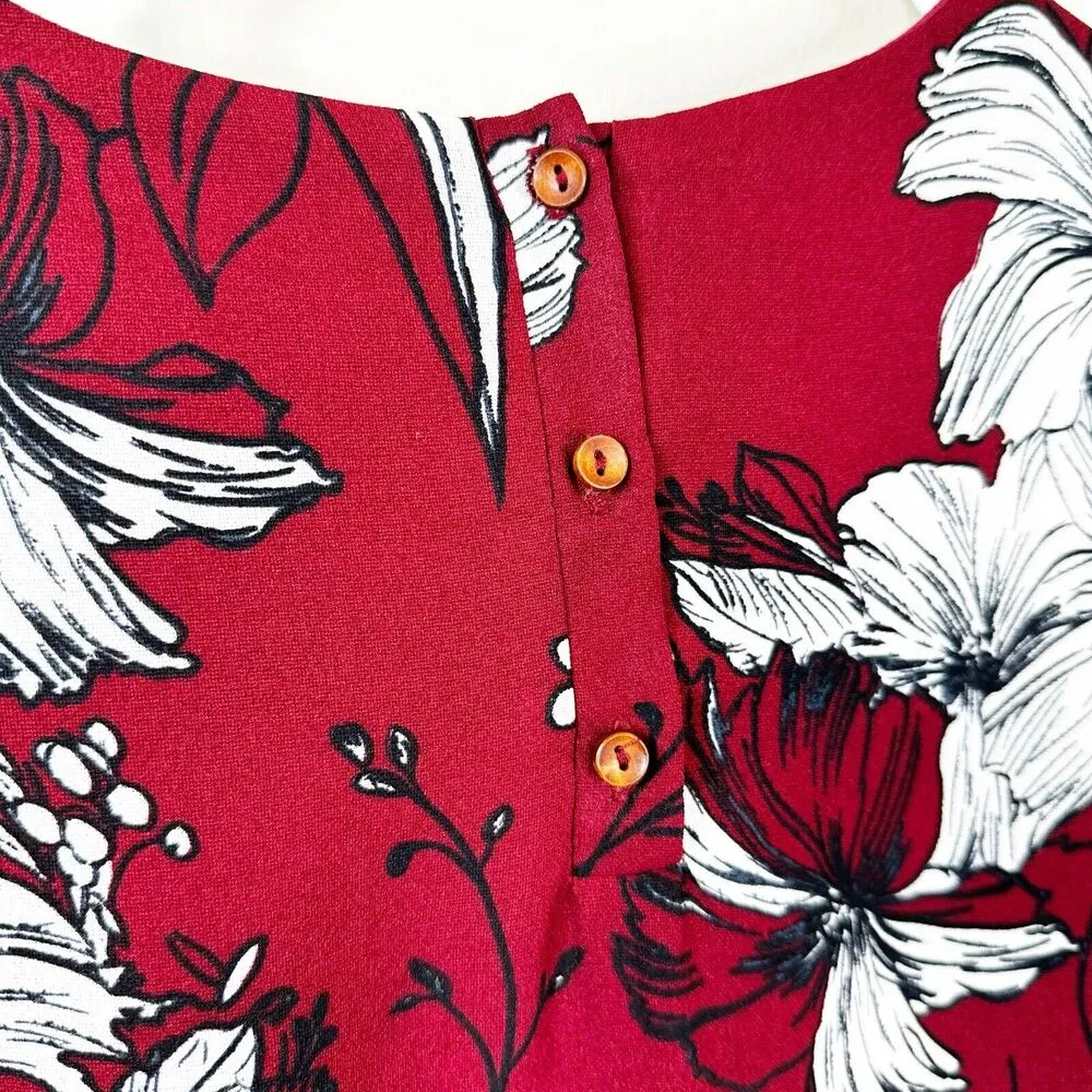 NEW Anthropologie Isla Maude Blouse Womens M Riana Bell Sleeve Floral Top - Image 9