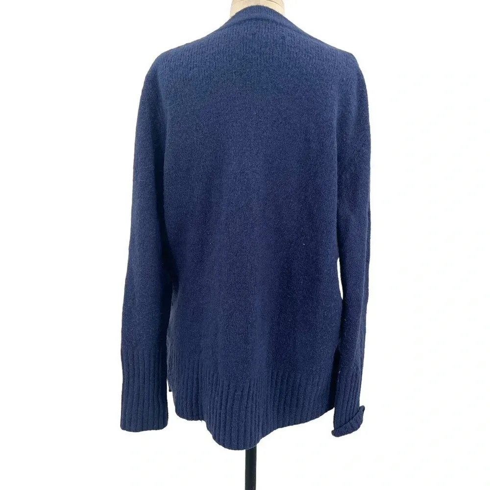 Ugg Blue Acrylic Blend Wrap‎ Button Long Sleeve Sweater Size Large - Image 4