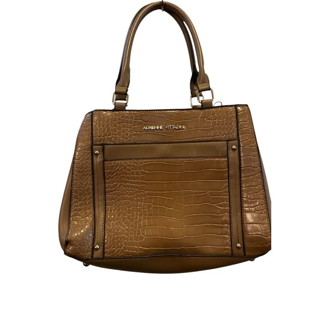 Adrienne Vittadini Women's Brown Crocodile Embossed Shoulder Bag - Image 5