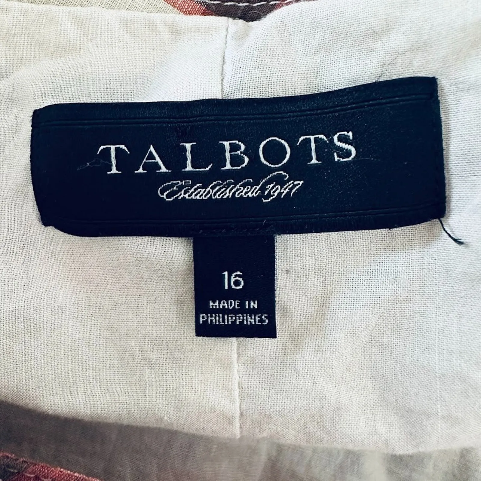 Talbots Sienna Plaid Aline Skirt Size 16 Red Brown Tiered Western Country Boho - Image 7