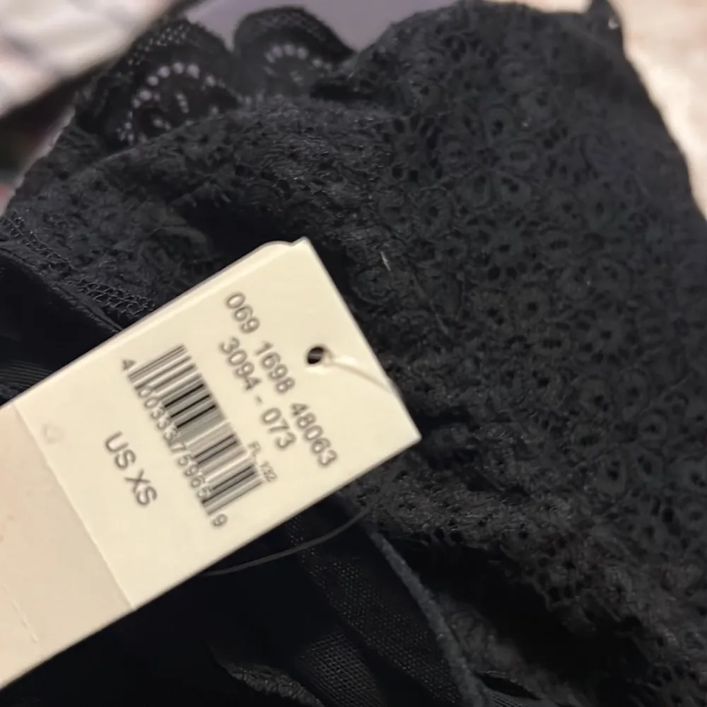 Aerie American Eagle Plunge Lace Bralette Racer Back XS Sheer Mesh - Image 3