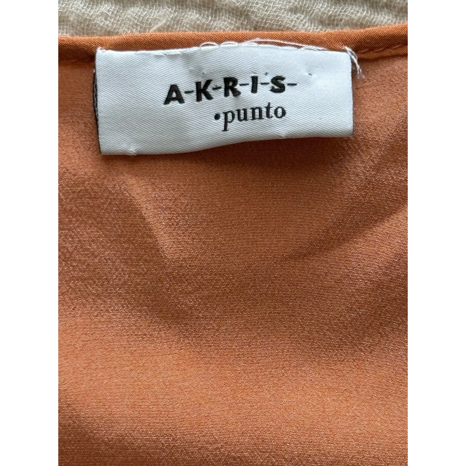 Akris Punto Diving Board Blouse Womens US 8‎ Orange Red 100% Silk Sleeveless Top - Image 2
