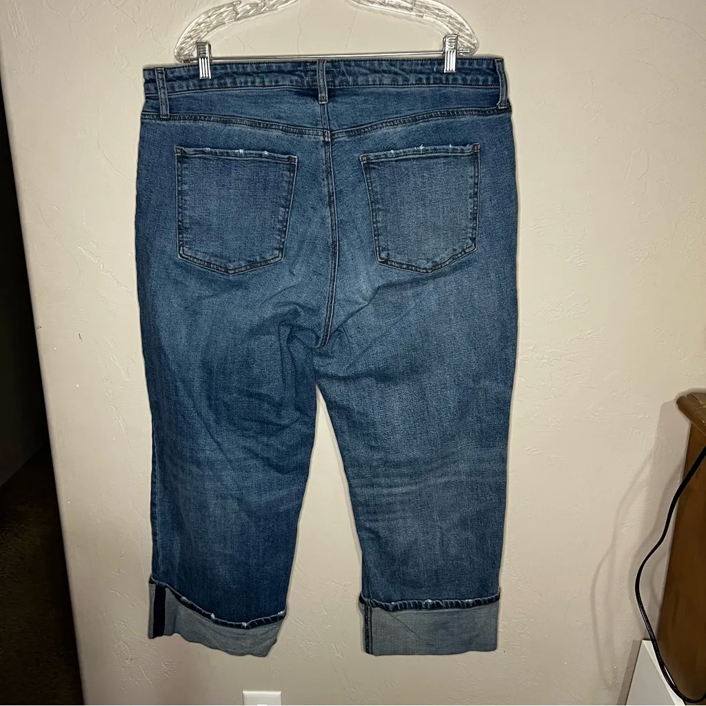 Kut from the Kloth Sierra Wide Leg High Rise Cuffed Hem Denim Jeans - Image 10