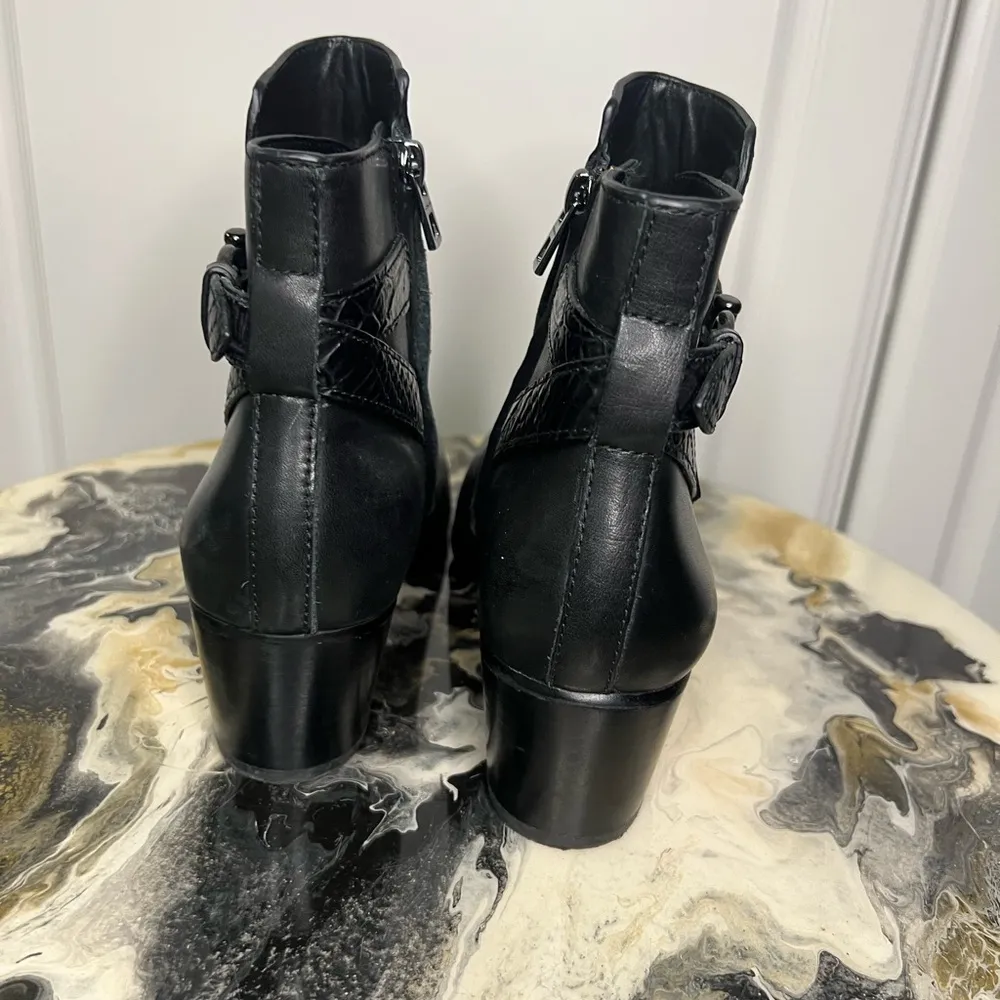 Coach Paulina Leather Boot Snakeskin Embossed - Image 7