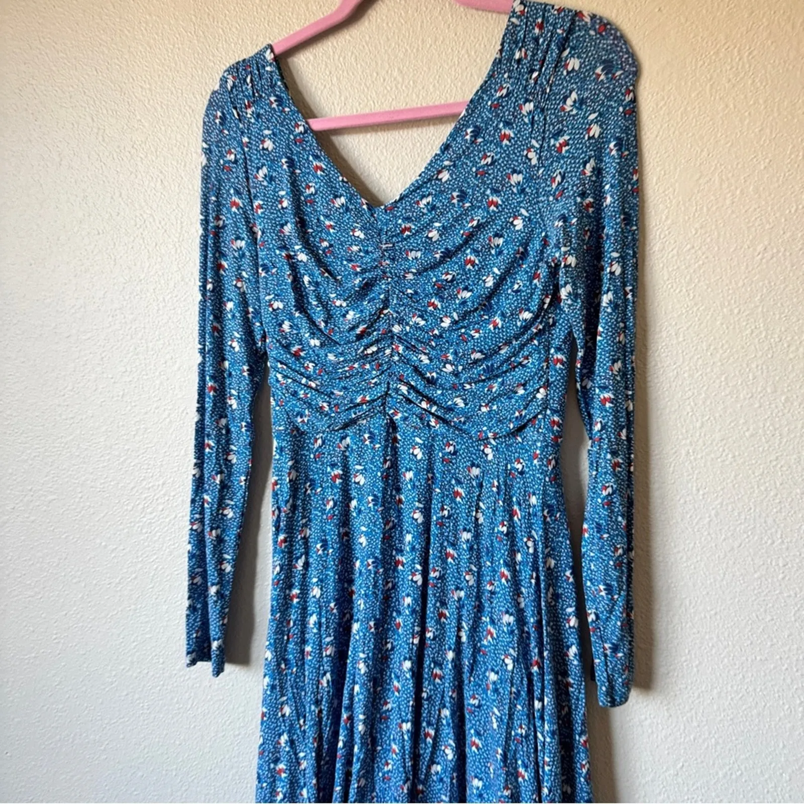 Boden Blue Surplus Print Georgia Mini Dress Womens 10 Casual Comfort Summer - Image 9