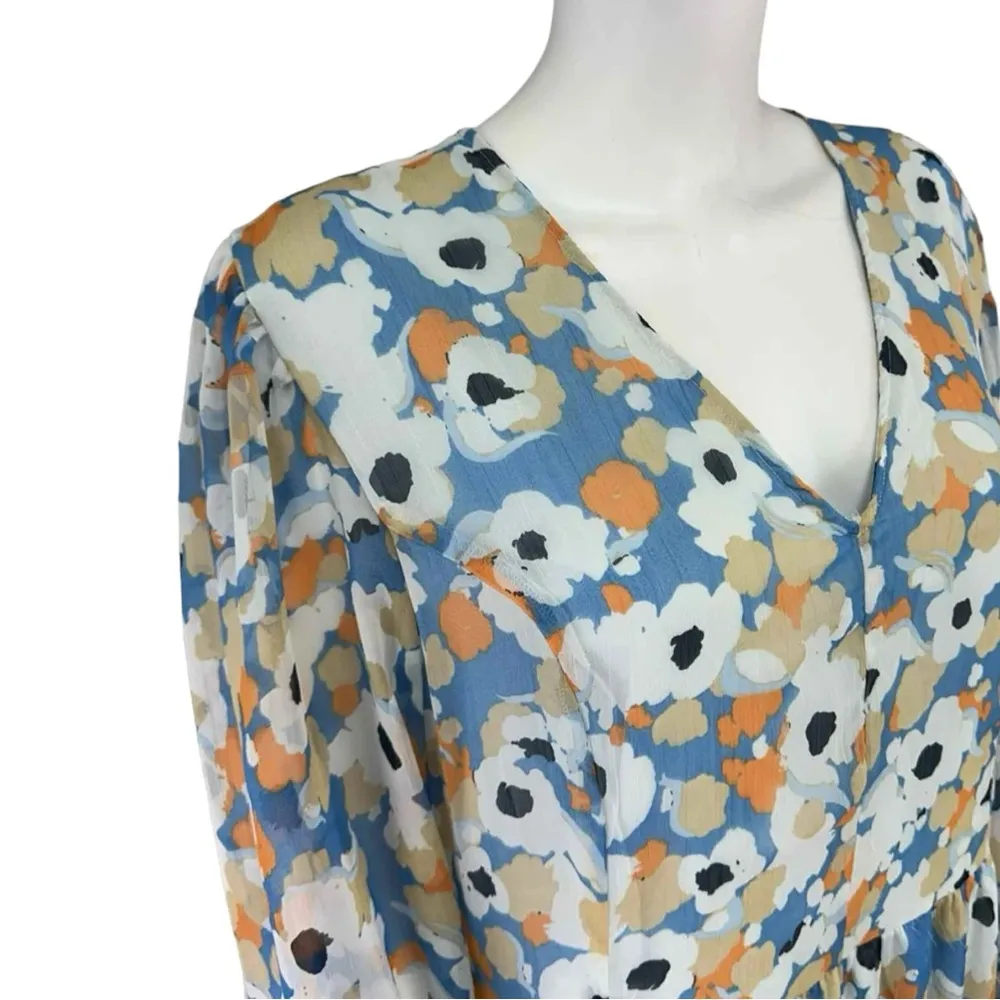 joie Size NWT Blue Floral Print Maxi Dress Size XL - Image 7