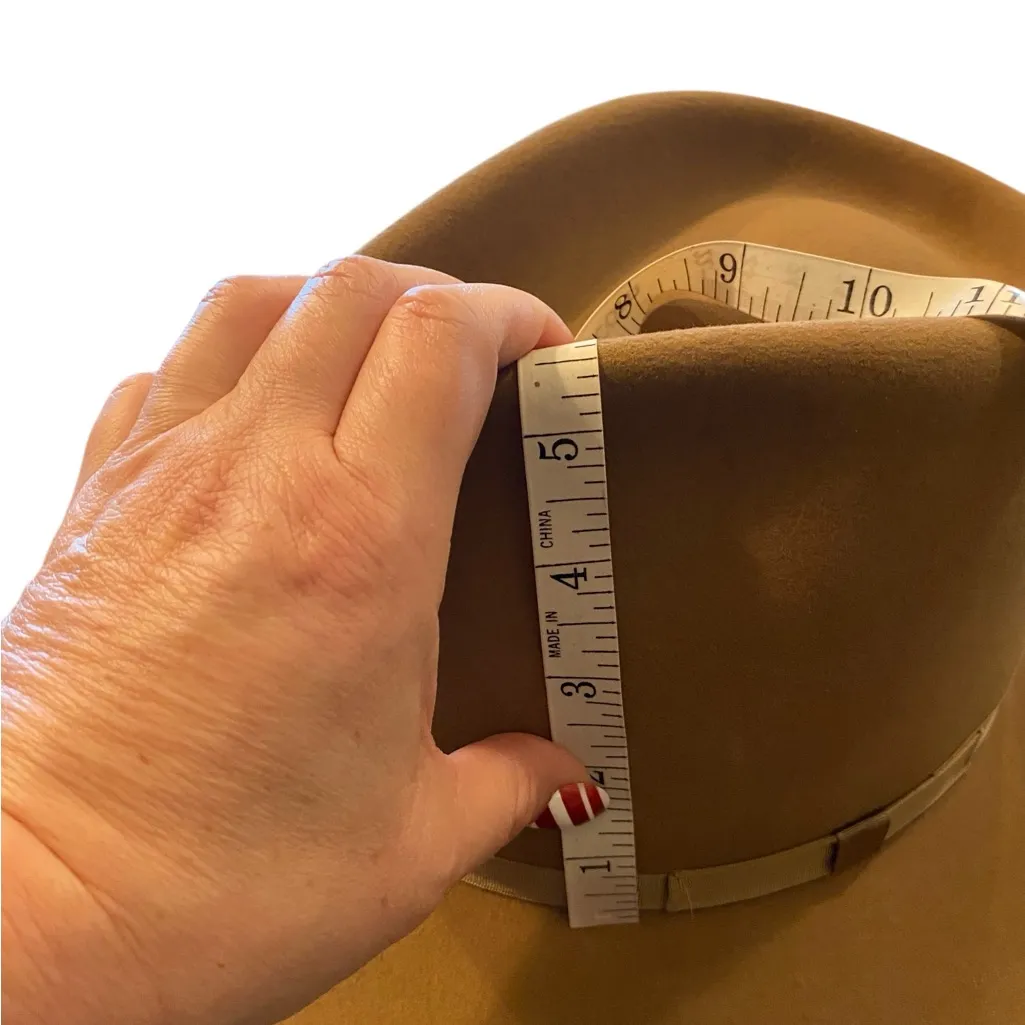 Vintage Resistol Stagecoach Tan Western Cowgirl Hat 7 3/5 in Feather Bull Rider - Image 10