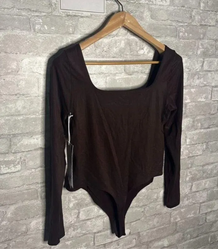 Lululemon Nulu Square Neck Long Sleeve Bodysuit Thong Cut NWT Size XL (FRPR) - Image 6