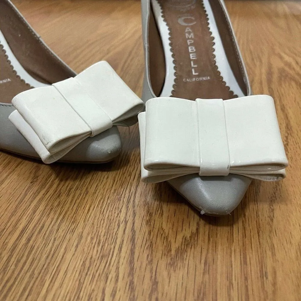 JEFFREY CAMPBELL IBIZA SITUATION Grey BOW HEELS - Image 4