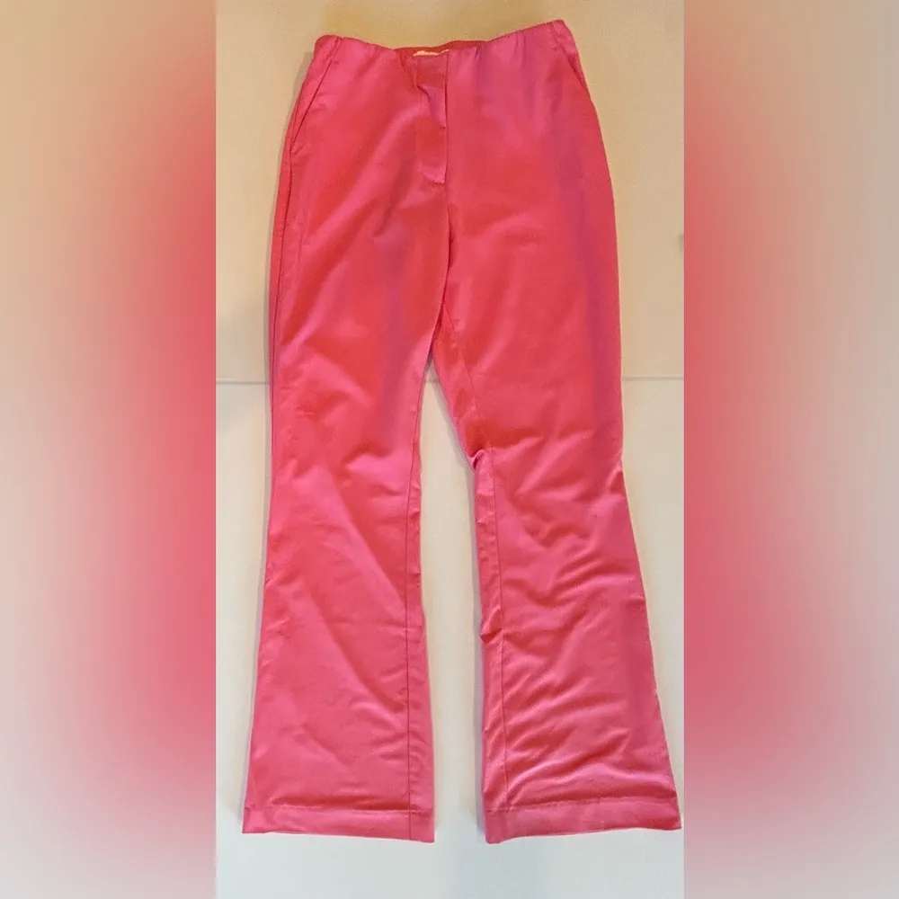 H&M Women’s Bright Barbie Pink Slacks Wide Leg Work Pants Like New Size US 8‎ - Image 3