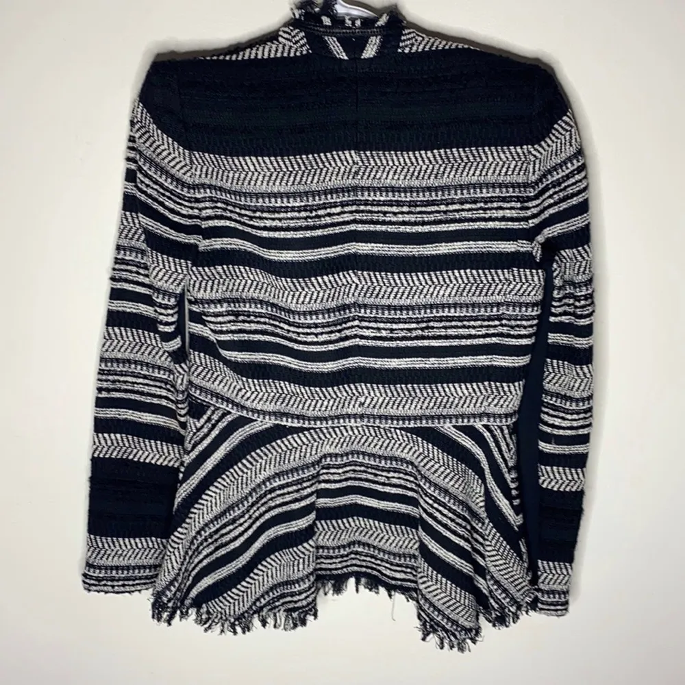 Rebecca Taylor Stripe black and white Tweed jacket size 0 - Image 11