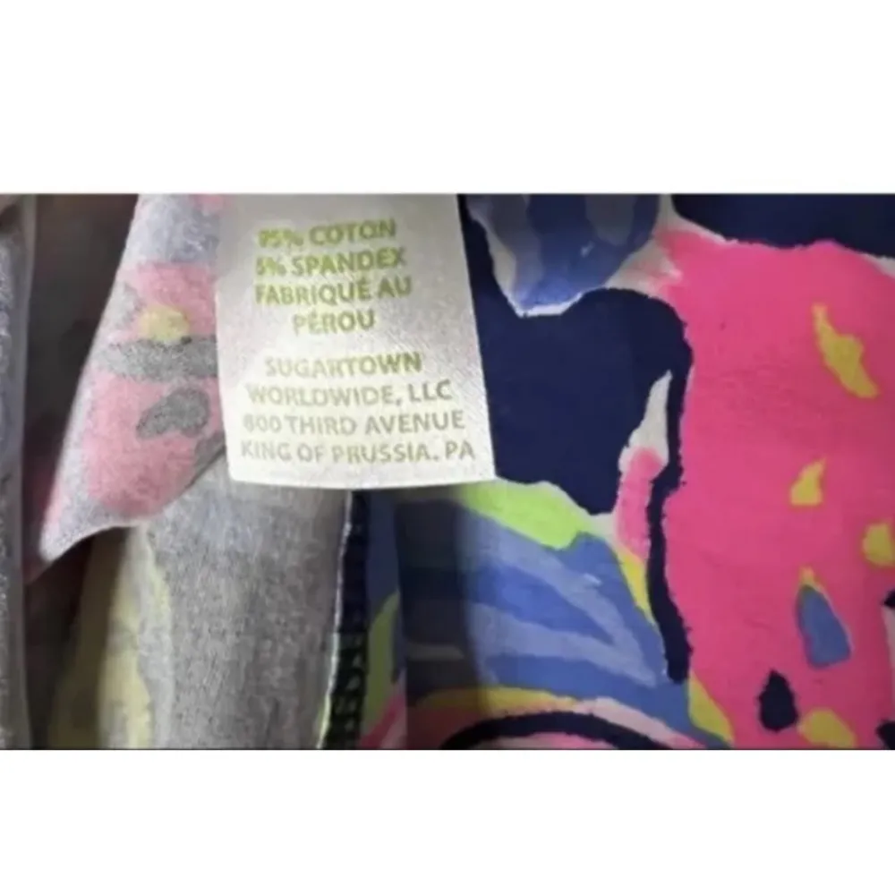 Lilly Pulitzer Keria Top Nauti Navy Capri Soleil XXS WORN ONCE VIBRANT COLORS - Image 4