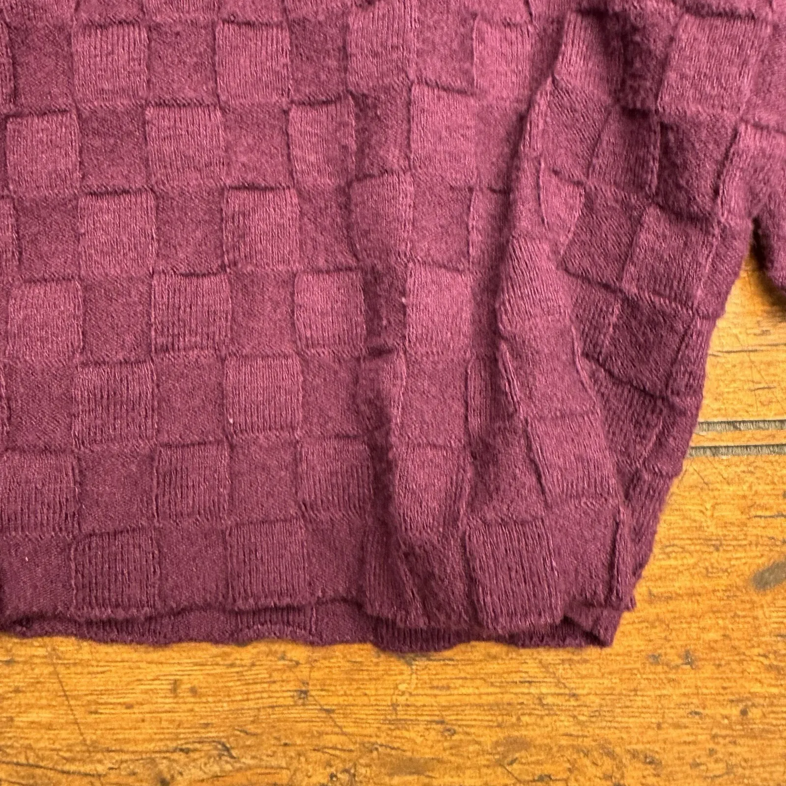 La Hearts Mock Neck Cropped Top Long Sleeve Womens S‎ Burgundy - Image 2