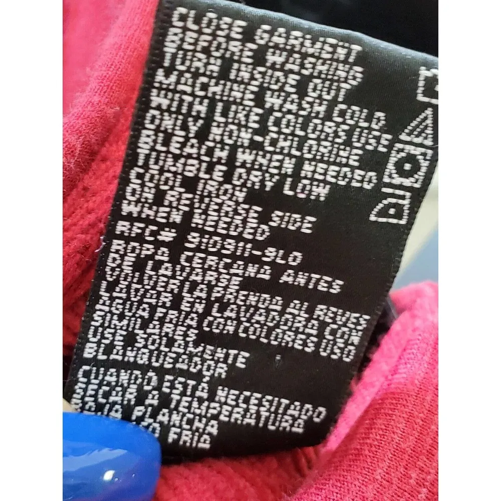 Three Hearts Women's Solid Red Cotton Full Zip Jacket & Trouser 2 Pc's Suit L Size L - Image 10