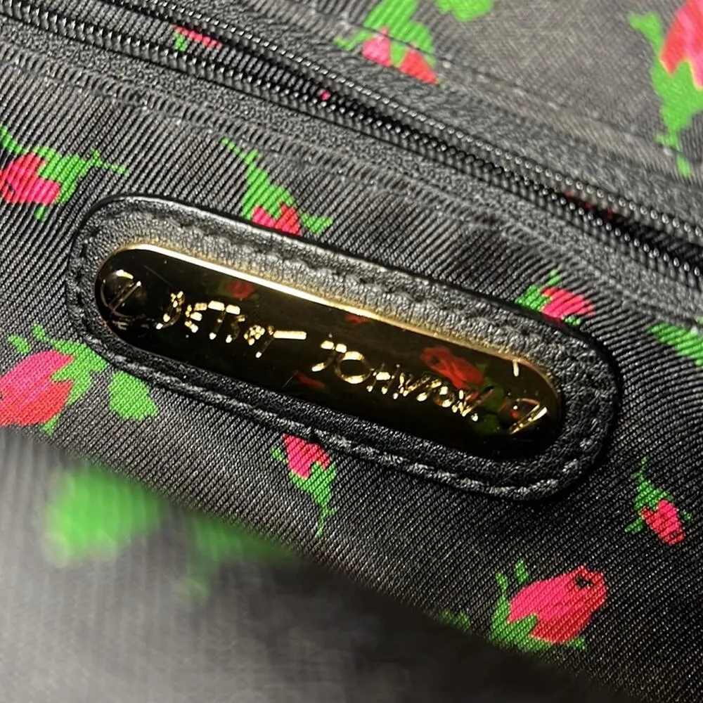 Betsey Johnson Fuzzy Black Top Handle Bag - Image 7