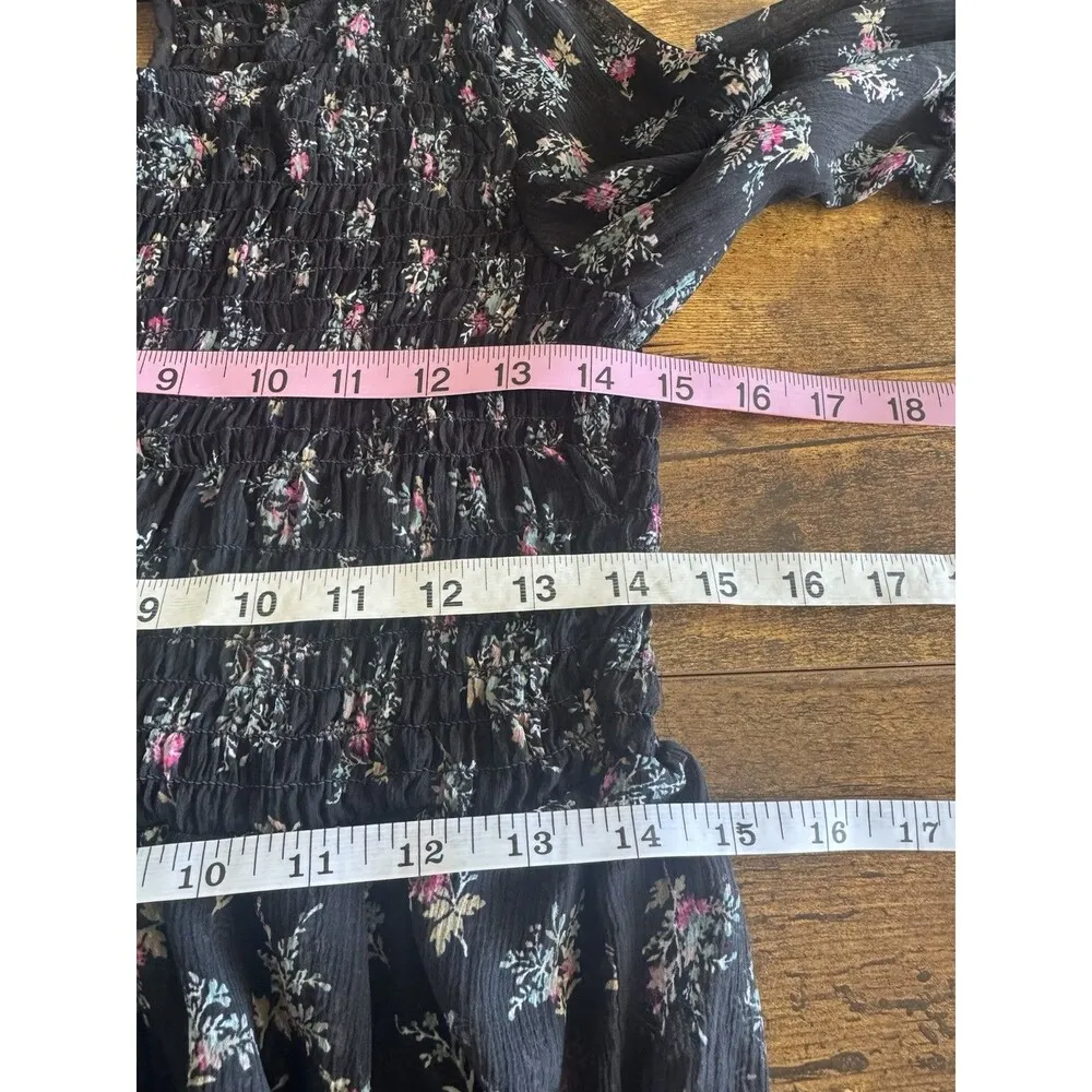 American Eagle Womens Blouse XS Floral Bohemian Bell Sleeve Fairycore Festival - Image 12