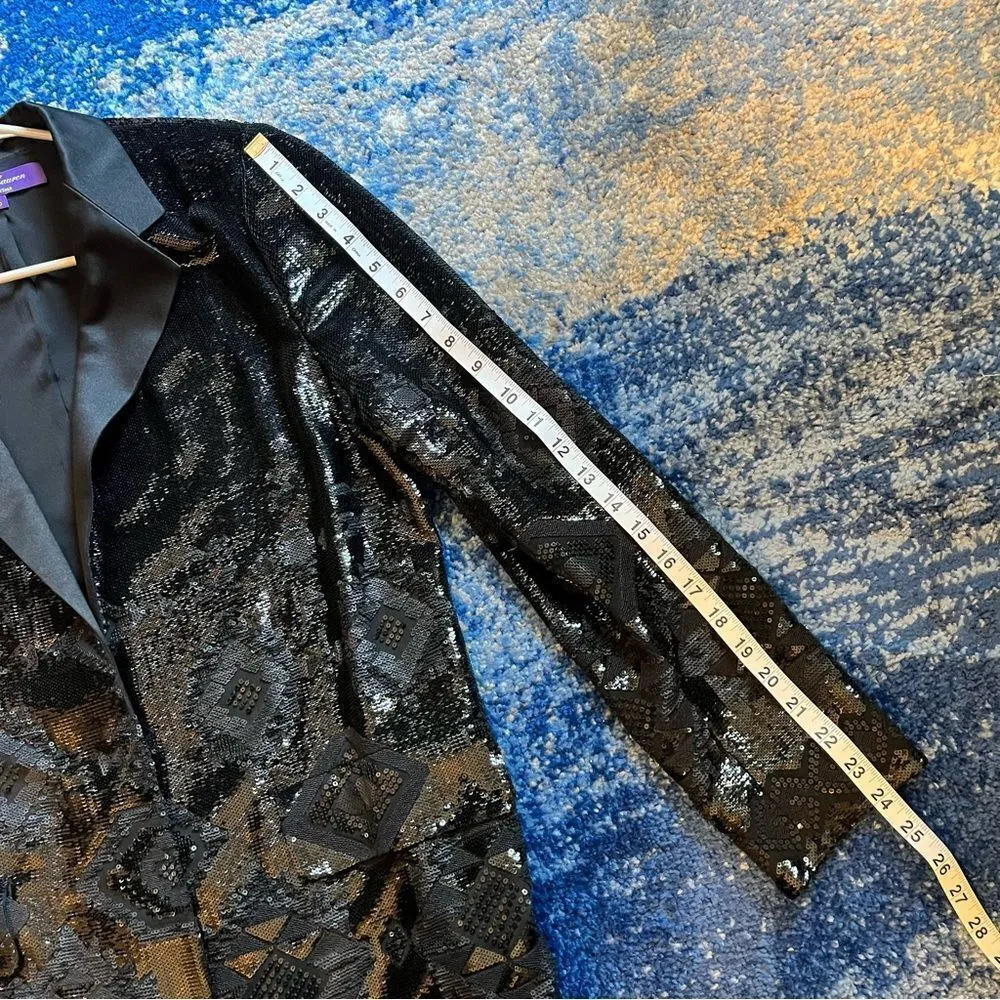 Ralph Lauren Collection Geometric Sequin Blazer - Image 12