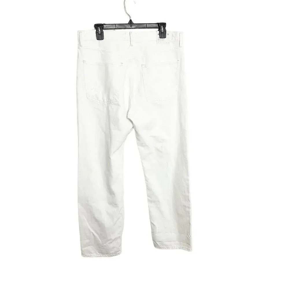AGOLDE Jeans 90s Loose Fit Jean in Enamel White Ripped Knees Size 31 NWT Revolve - Image 4