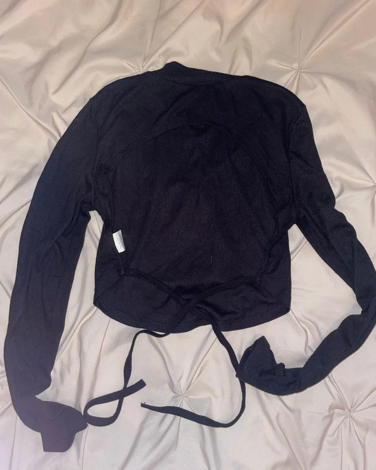 SheIn Backless Black Crop Top - Image 2