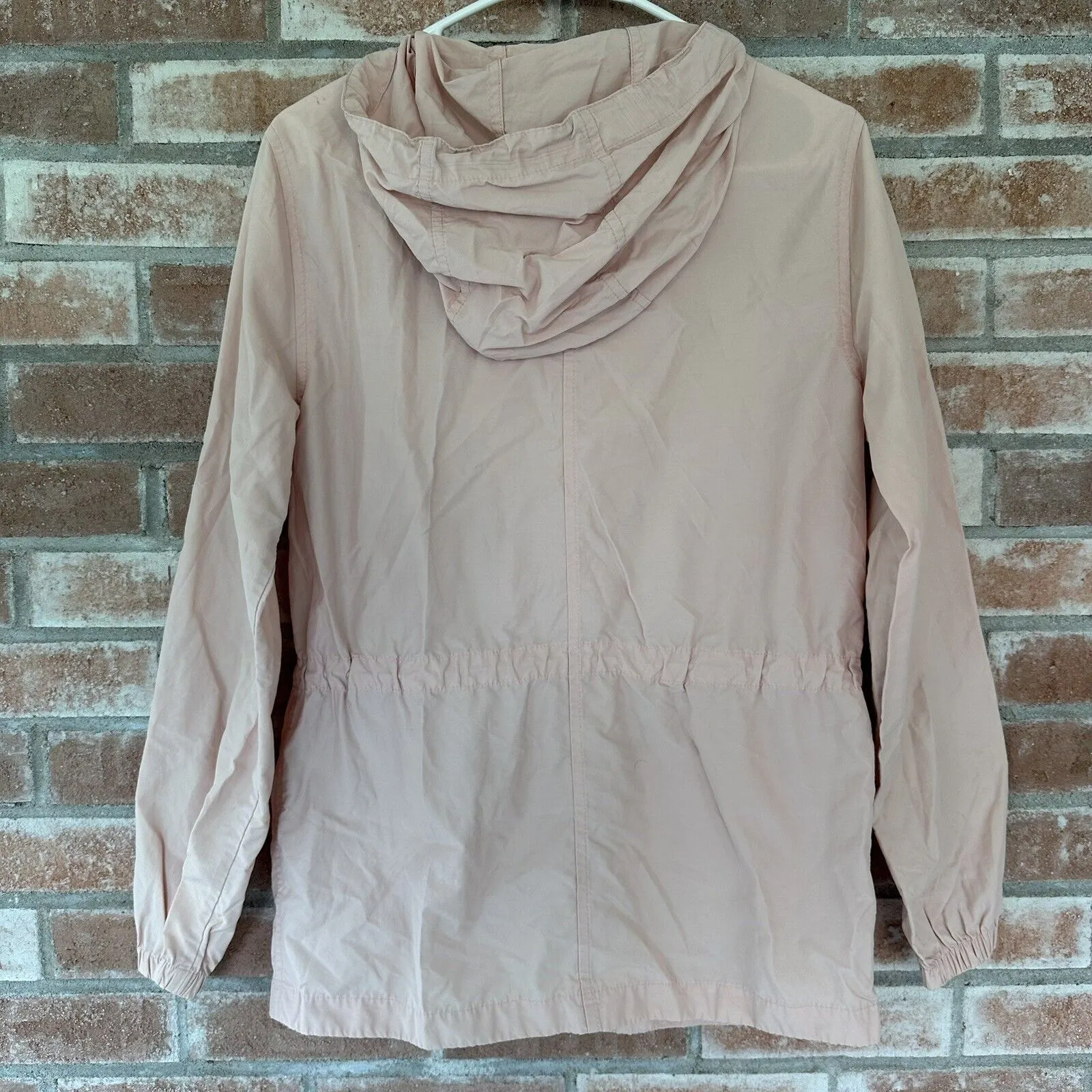 Jack Wills Hooded Zip Up Spring Jacket Size 6 Pink - Image 4