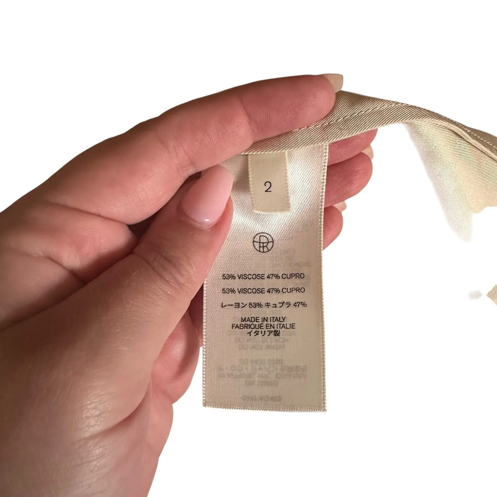 The Row  Berilla Satin Buttoned Blouse Tea White NWT 2 - Image 8