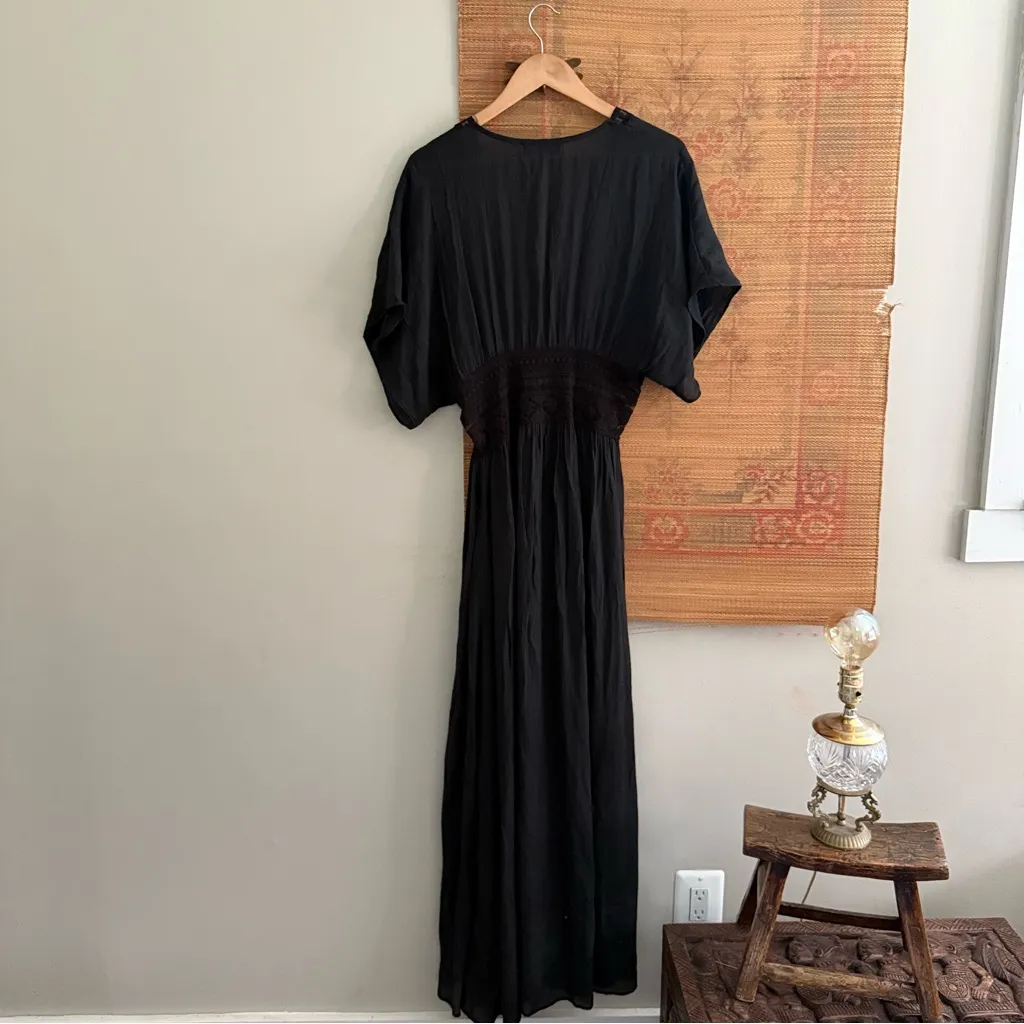 Aakaa Black Kimono Sleeve Duster - Image 13
