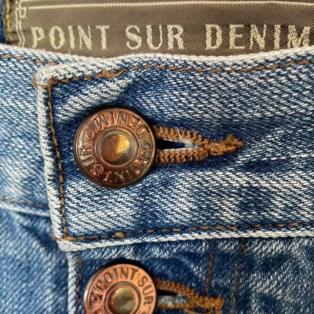 Point Sur Denim ButtonFly Jeans 31 Short Blue - Image 4