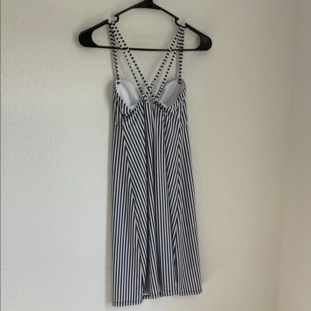 Krimson Klover White and Blue Sundress Sleeveless Spaghetti Strap - Image 3