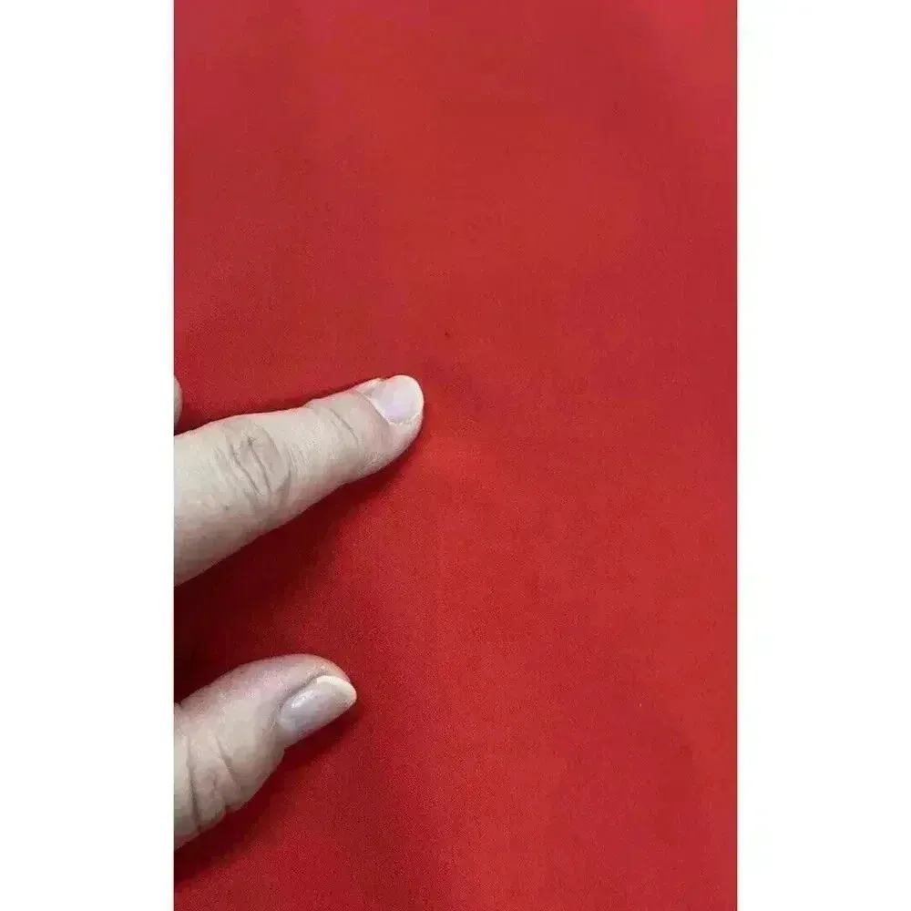 DRAPER JAMES Shift Faux Wrap Dress Womens Size 2 Red Flutter Sleeve Feminine - Image 9