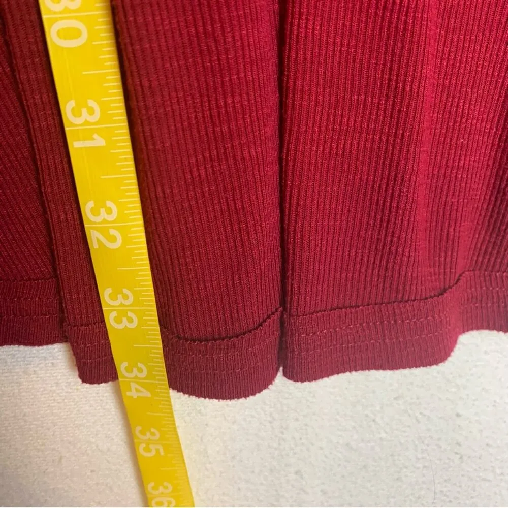 Free People Beach women's small red ribbed dress racerback LA nite mini - Image 10