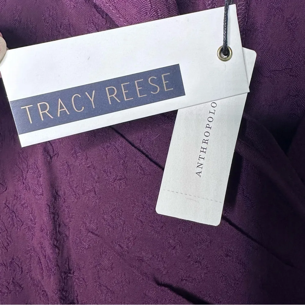 Tracy Reese Anthropologie NWT Wine Vermont Faux Wrap Midi Dress Size 0 - Image 19