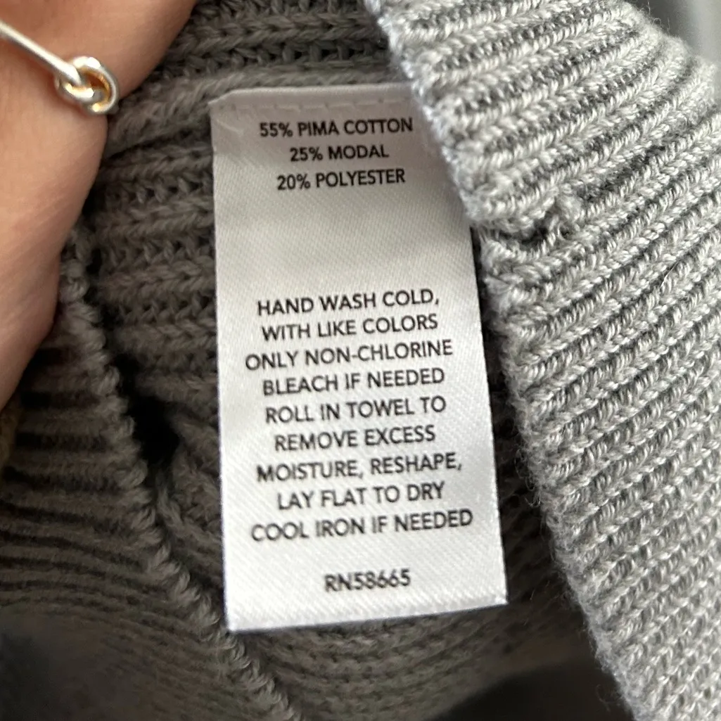 Caslon Half Button Pima Cotton Blend Sweater - Image 4