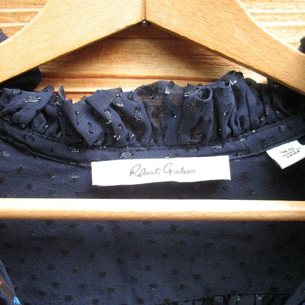 Robert Graham Silk Blend Sheer Boho Top - Image 8