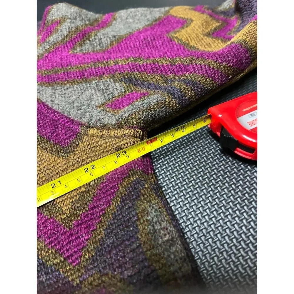 Vintage Geiger Collection Sweater Jacket Coat size 40 Patchwork Floral Wool Size L - Image 5