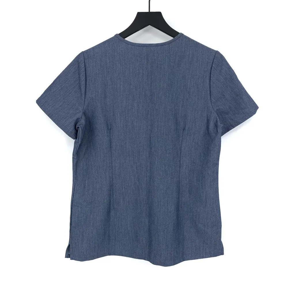 FIGS Set, Casma Three Pocket Top & Kade Cargo Pants Heathered Denim S/S - Image 5