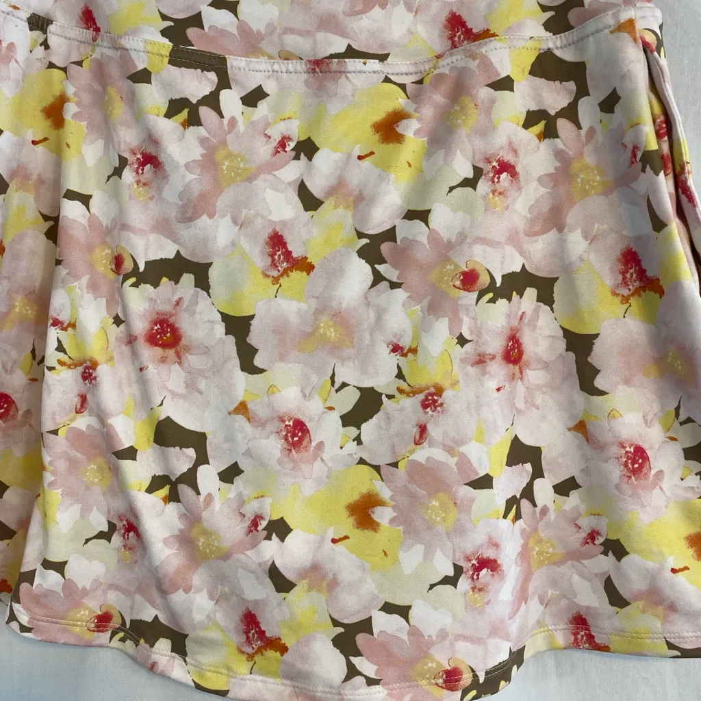 Floral SOYBU Skort with Pink and Yellow Blooms Size large NWT - Image 5