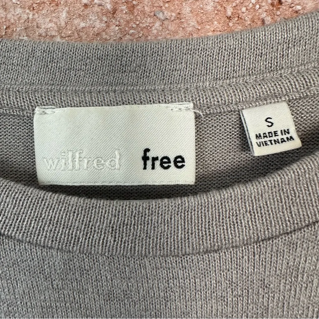 Aritzia Wilfred Free Katz Twist Front Cut Out Knit Dress Gray Small Women’s - Image 4