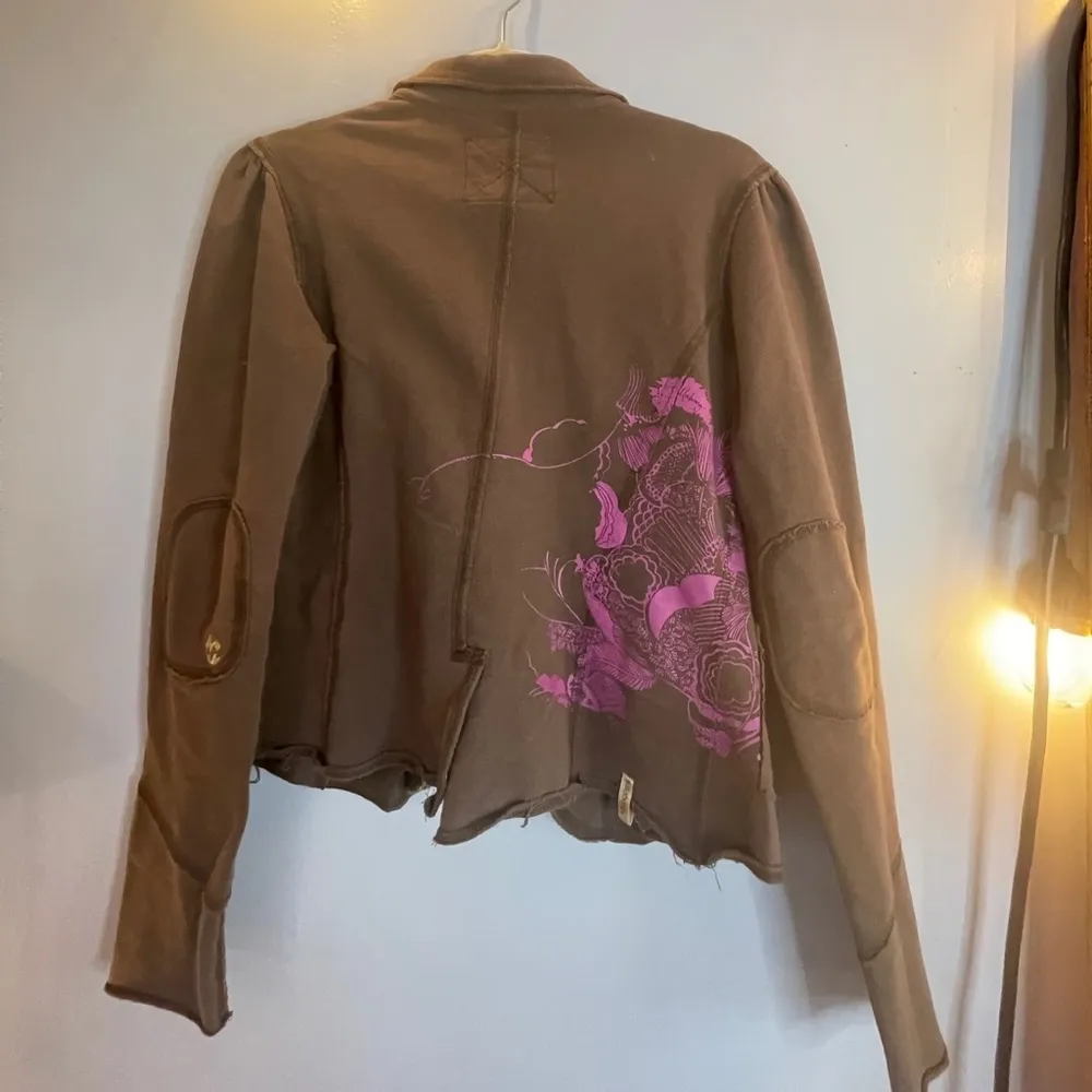 Billabong Vintage Brown Sweatshirt Blazer - Image 2