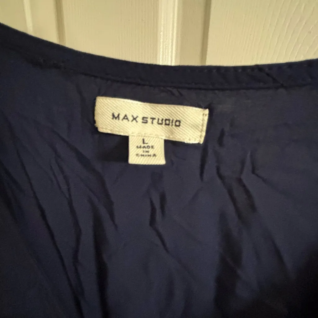 Max Studio long navy blue dress - Image 3