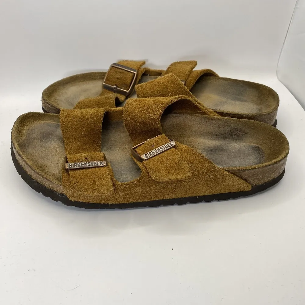 Birkenstock Unixes Old School Camell Suede Sandals Size 38 W7 compared to others - Image 8