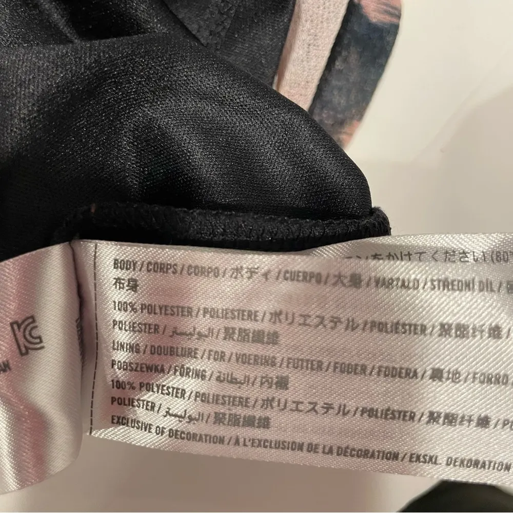 Abercrombie & Fitch mesh floral stretchy midi side ruched skirt - Image 6