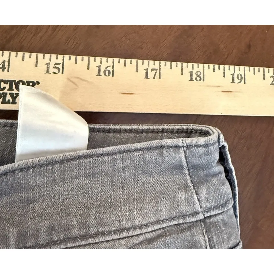 Chicos 2.5 US 14 Slimming Girlfriend Slim Leg‎ Ankle Grey Denim Jeans Rhinestone - Image 7